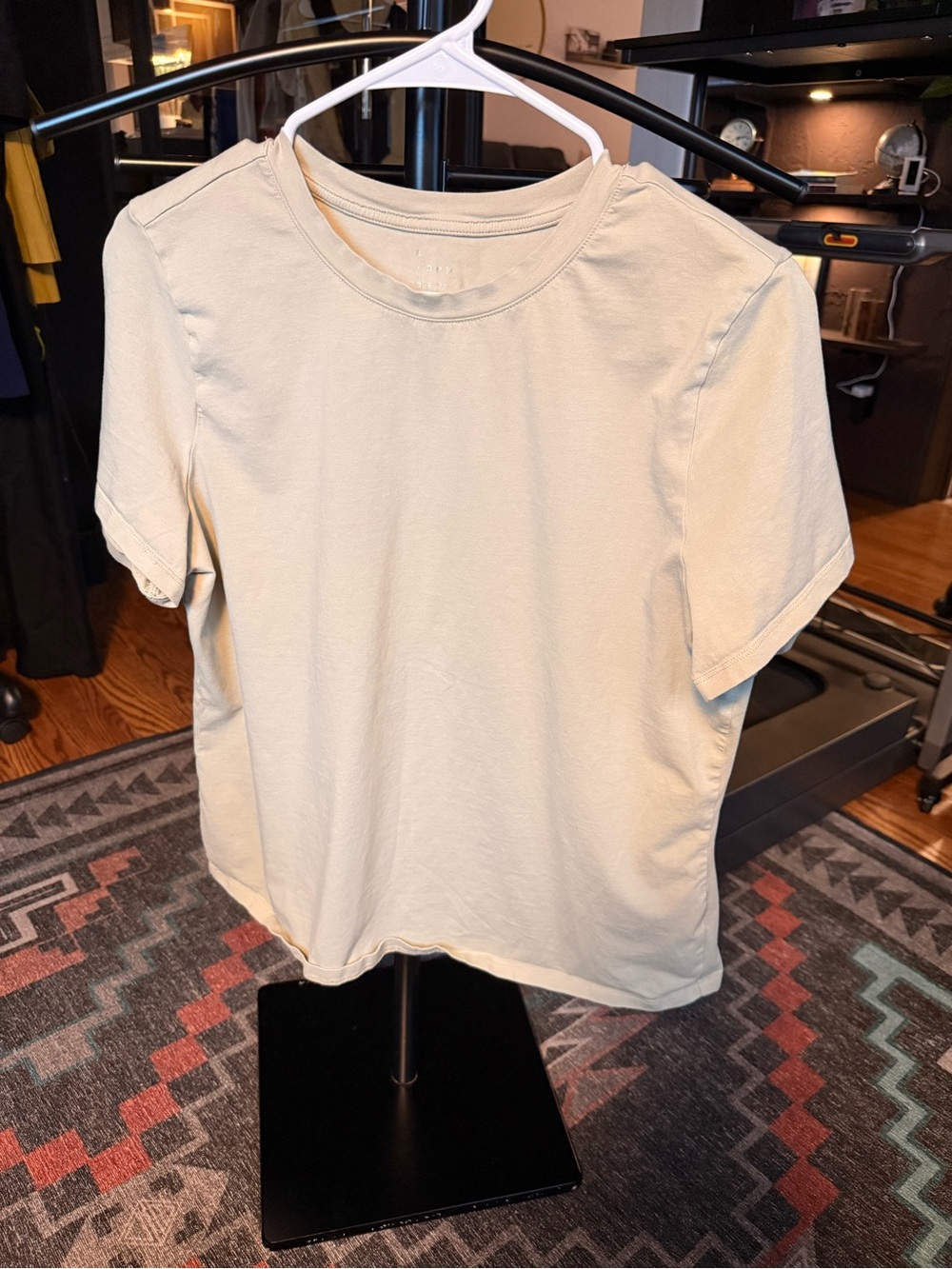 Classic Crewneck Short-Sleeve Top in pale green